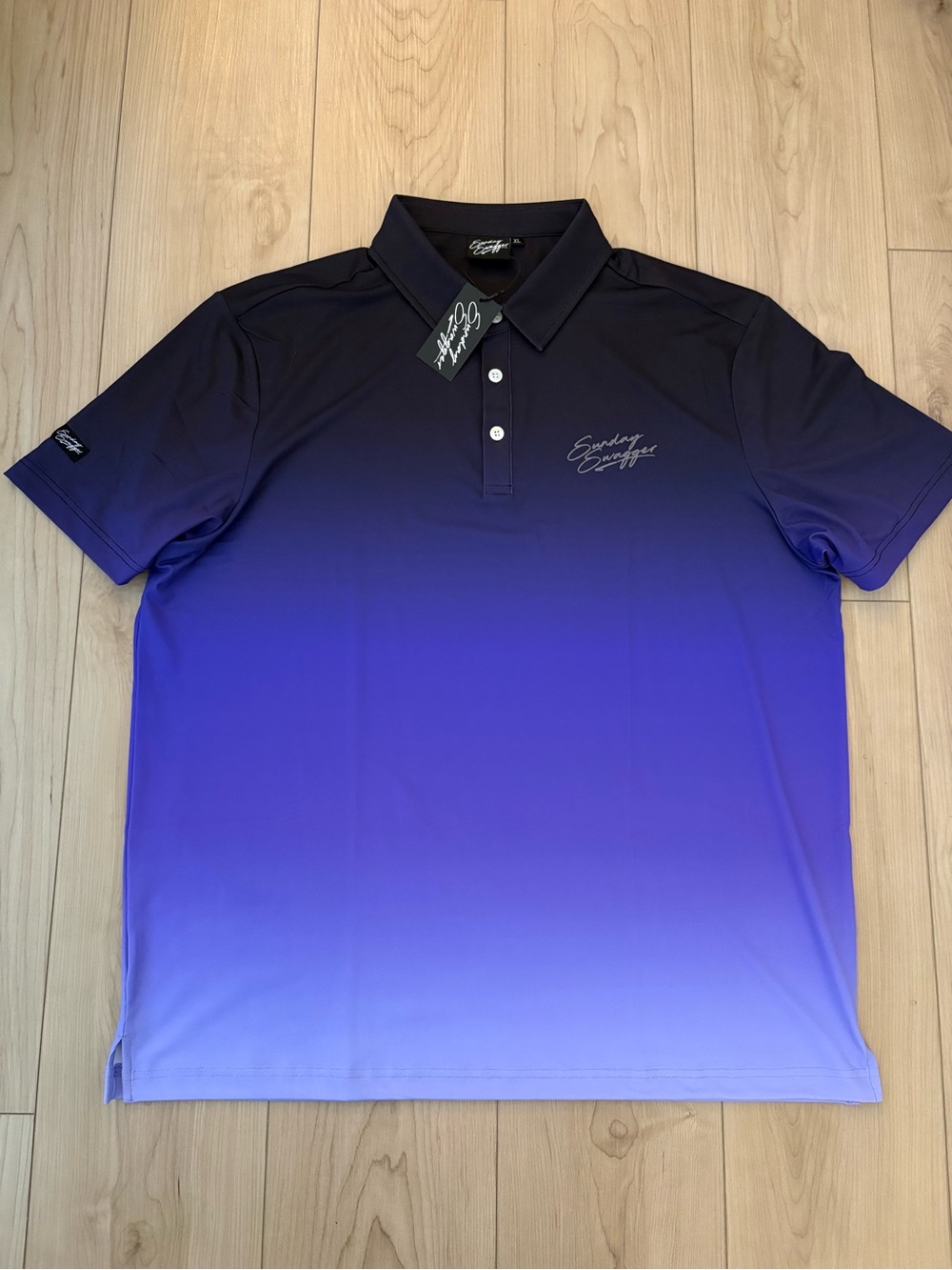 NWT Sunday Swagger brand new Indigo gradient polo XL